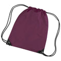 Burgundy - Front - Bagbase Premium Gymsac Water Resistant Bag (11 Litres) (Pack Of 2)
