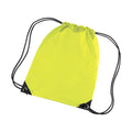 Fluoresent Yellow - Front - Bagbase Premium Gymsac Water Resistant Bag (11 Litres) (Pack Of 2)