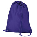 Purple - Front - Quadra Gymsac Shoulder Carry Bag - 7 Litres (Pack of 2)