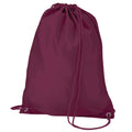 Burgundy - Front - Quadra Gymsac Shoulder Carry Bag - 7 Litres (Pack of 2)