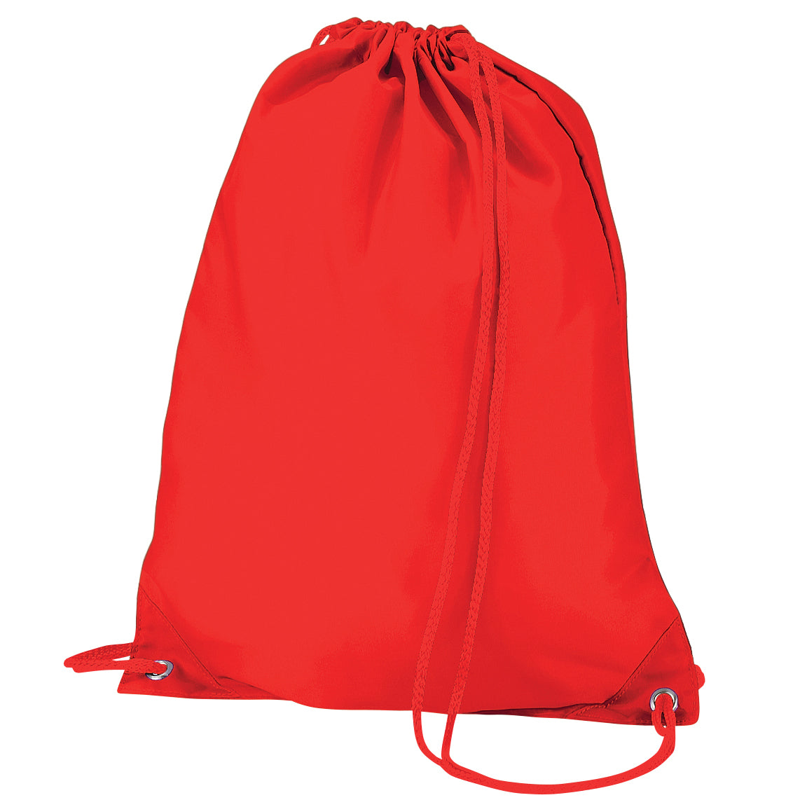 Bright Red - Front - Quadra Gymsac Shoulder Carry Bag - 7 Litres (Pack of 2)