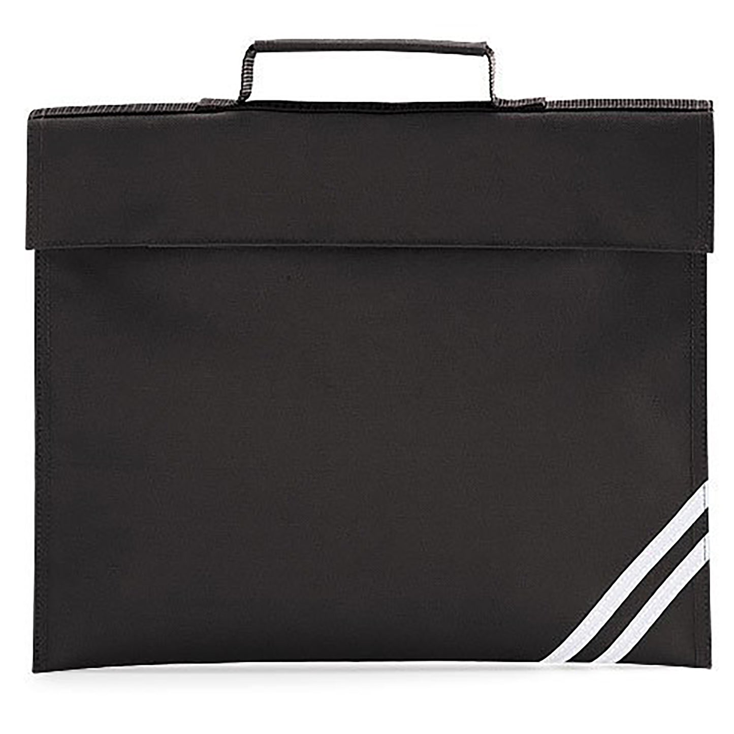 Black - Front - Quadra Classic Book Bag - 5 Litres (Pack of 2)