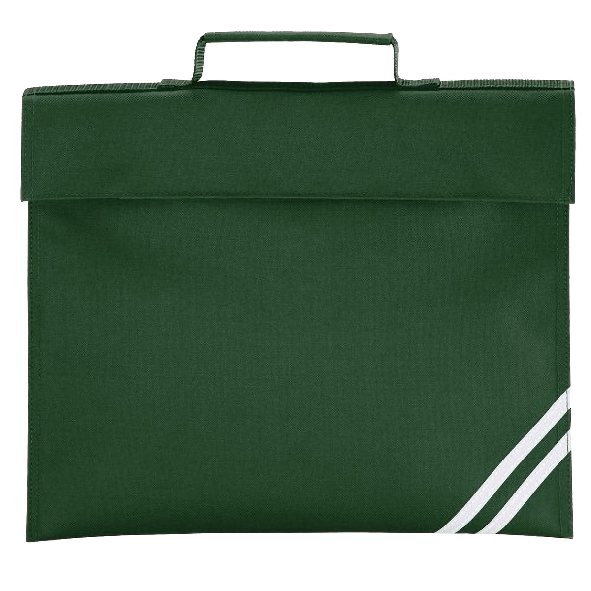 Bottle Green - Front - Quadra Classic Book Bag - 5 Litres (Pack of 2)