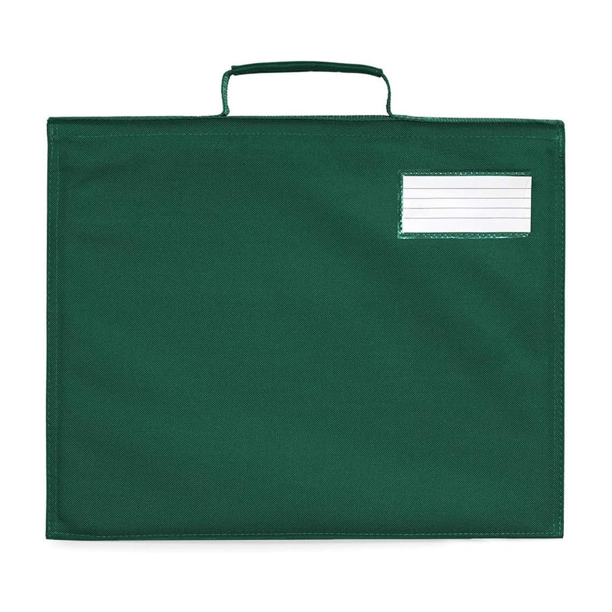 Bottle Green - Back - Quadra Classic Book Bag - 5 Litres (Pack of 2)