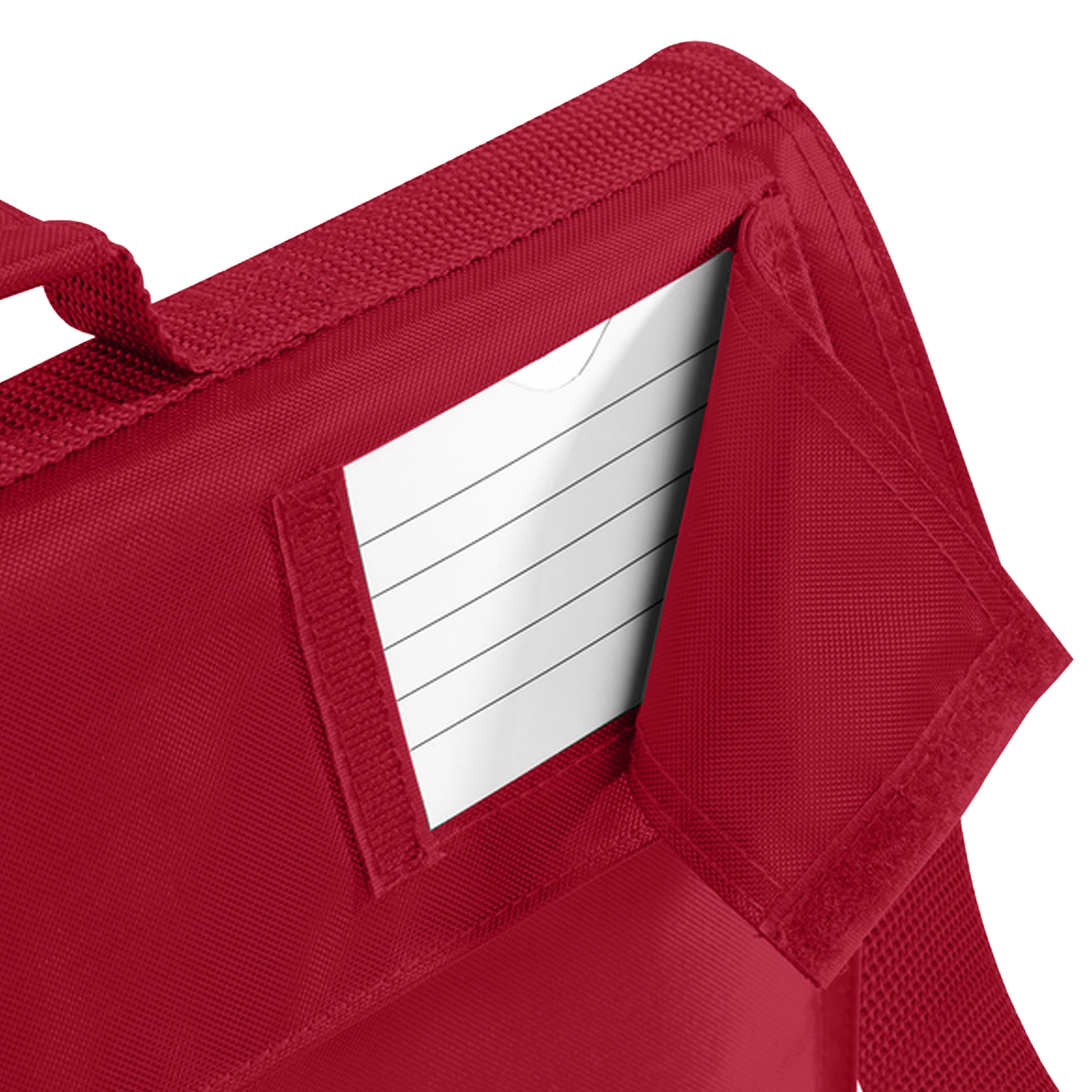 Bright Red - Back - Quadra Junior Book Bag With Strap (Pack of 2)