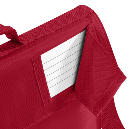 Bright Red - Back - Quadra Junior Book Bag With Strap (Pack of 2)