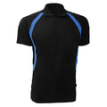 Black-Electric Blue - Front - Gamegear® Mens Cooltex® Riviera Polo Shirt - Mens Sportswear