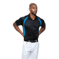 Black-Electric Blue - Back - Gamegear® Mens Cooltex® Riviera Polo Shirt - Mens Sportswear