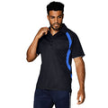 Black-Electric Blue - Side - Gamegear® Mens Cooltex® Riviera Polo Shirt - Mens Sportswear