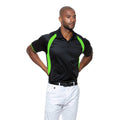 Black-Flourescent Lime - Back - Gamegear® Mens Cooltex® Riviera Polo Shirt - Mens Sportswear