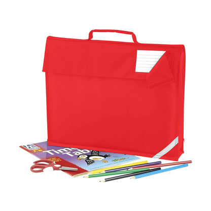 Bright Red - Back - Quadra Junior Book Bag - 5 Litres (Pack of 2)
