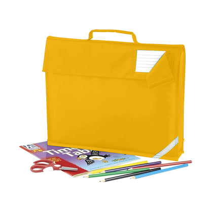 Yellow - Back - Quadra Junior Book Bag - 5 Litres (Pack of 2)
