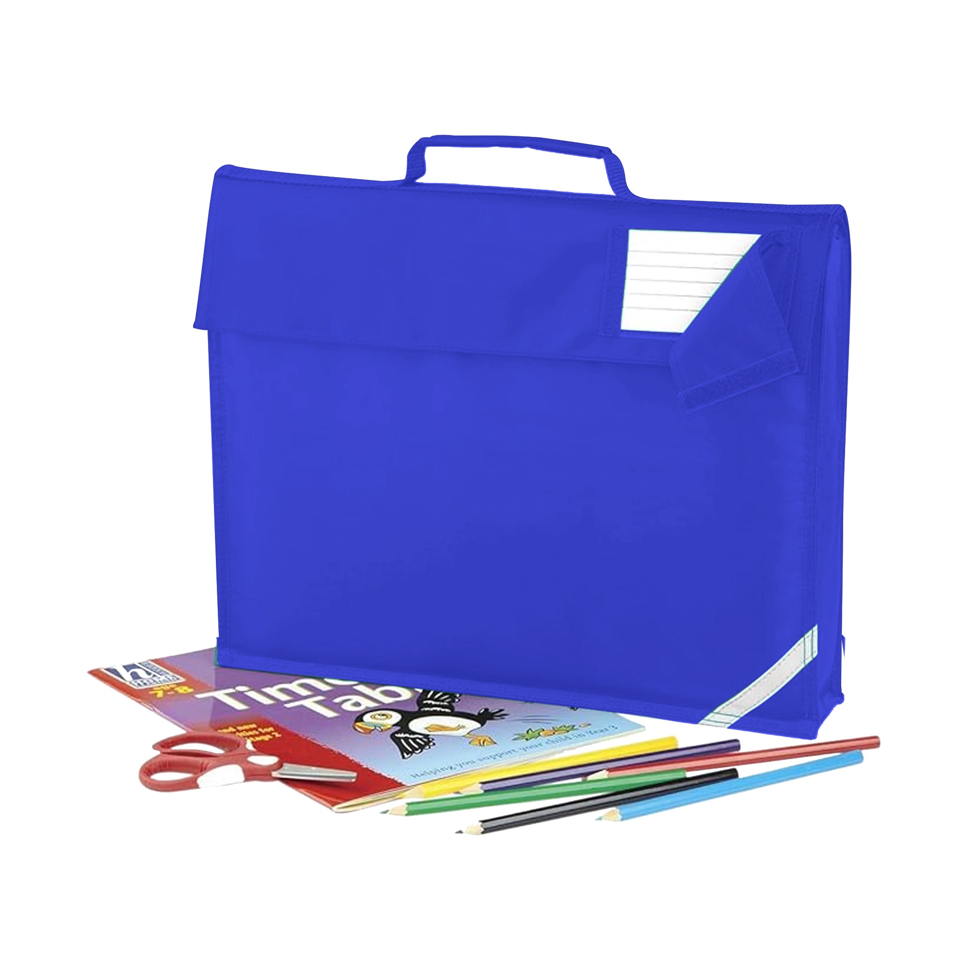 Bright Royal - Back - Quadra Junior Book Bag - 5 Litres (Pack of 2)