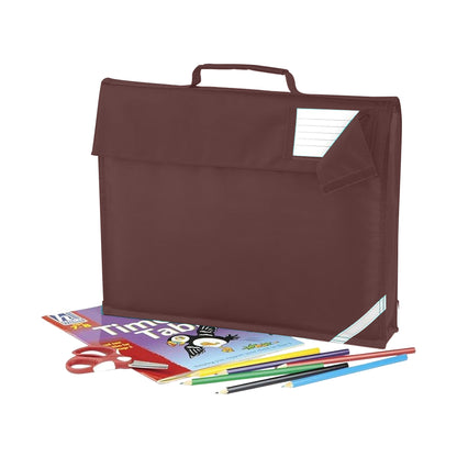 Burgundy - Back - Quadra Junior Book Bag - 5 Litres (Pack of 2)