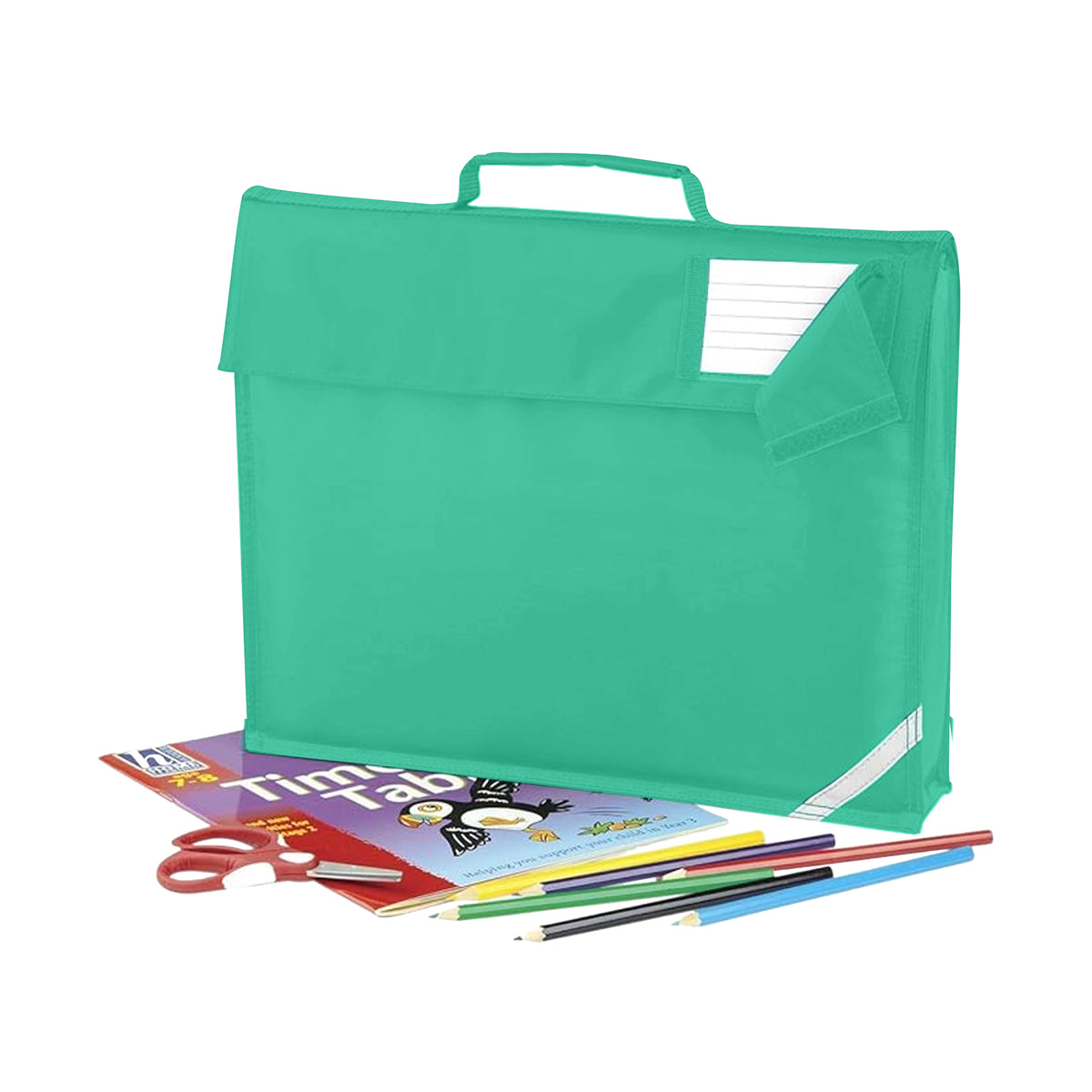Emerald - Back - Quadra Junior Book Bag - 5 Litres (Pack of 2)