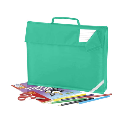 Emerald - Back - Quadra Junior Book Bag - 5 Litres (Pack of 2)