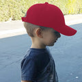 Red - Back - Result Unisex Childrens-Kids Plain Basebll Cap (Pack of 2)