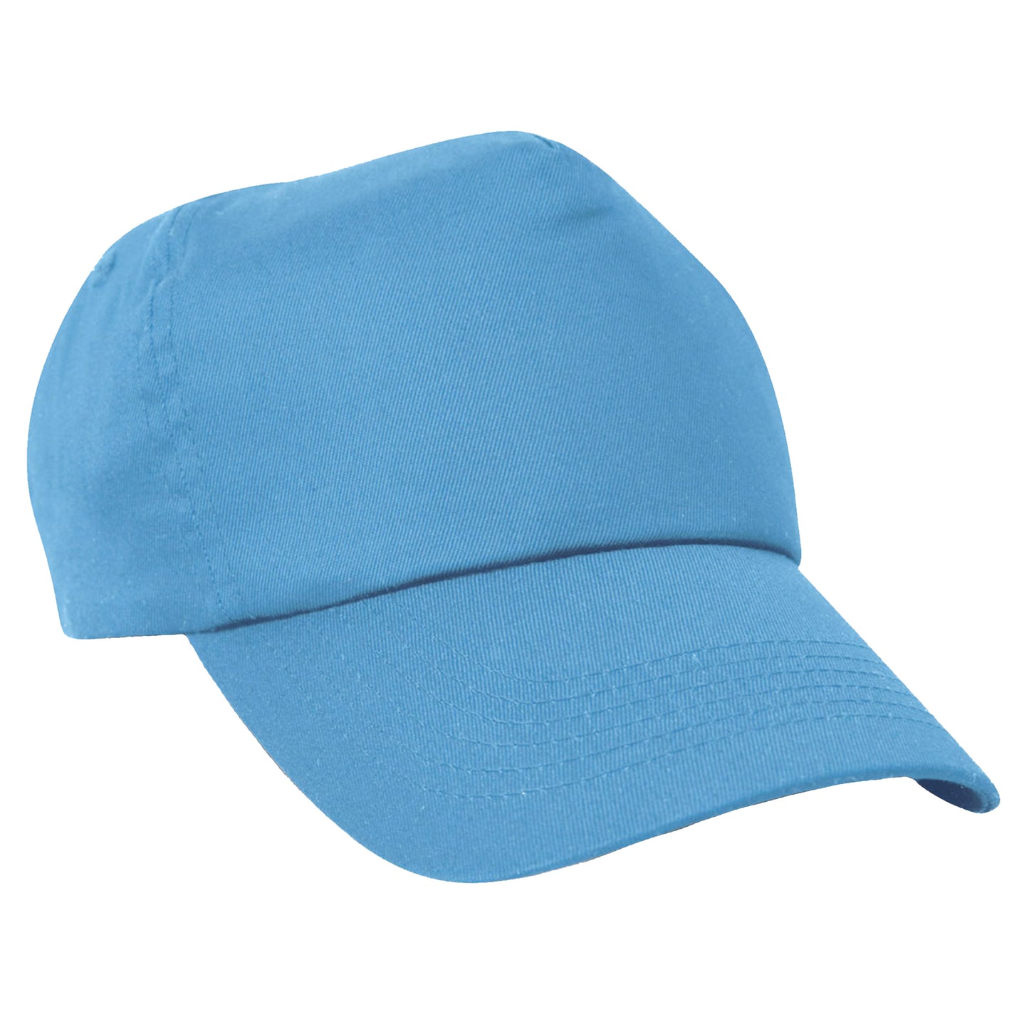 Sky Blue - Front - Result Unisex Childrens-Kids Plain Basebll Cap (Pack of 2)