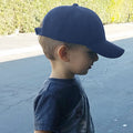 Navy Blue - Back - Result Unisex Childrens-Kids Plain Basebll Cap (Pack of 2)