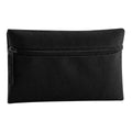 Black - Front - Quadra Classic Zip Up Pencil Case (Pack of 2)