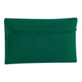 Bottle Green - Front - Quadra Classic Zip Up Pencil Case (Pack of 2)