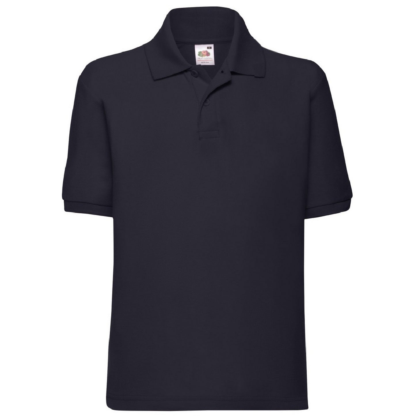Deep Navy - Front - Fruit Of The Loom Childrens-Kids Unisex 65-35 Pique Polo Shirt (Pack of 2)