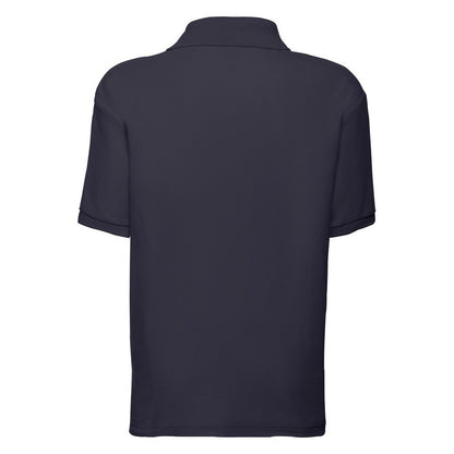 Deep Navy - Back - Fruit Of The Loom Childrens-Kids Unisex 65-35 Pique Polo Shirt (Pack of 2)