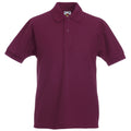 Burgundy - Back - Fruit Of The Loom Childrens-Kids Unisex 65-35 Pique Polo Shirt (Pack of 2)