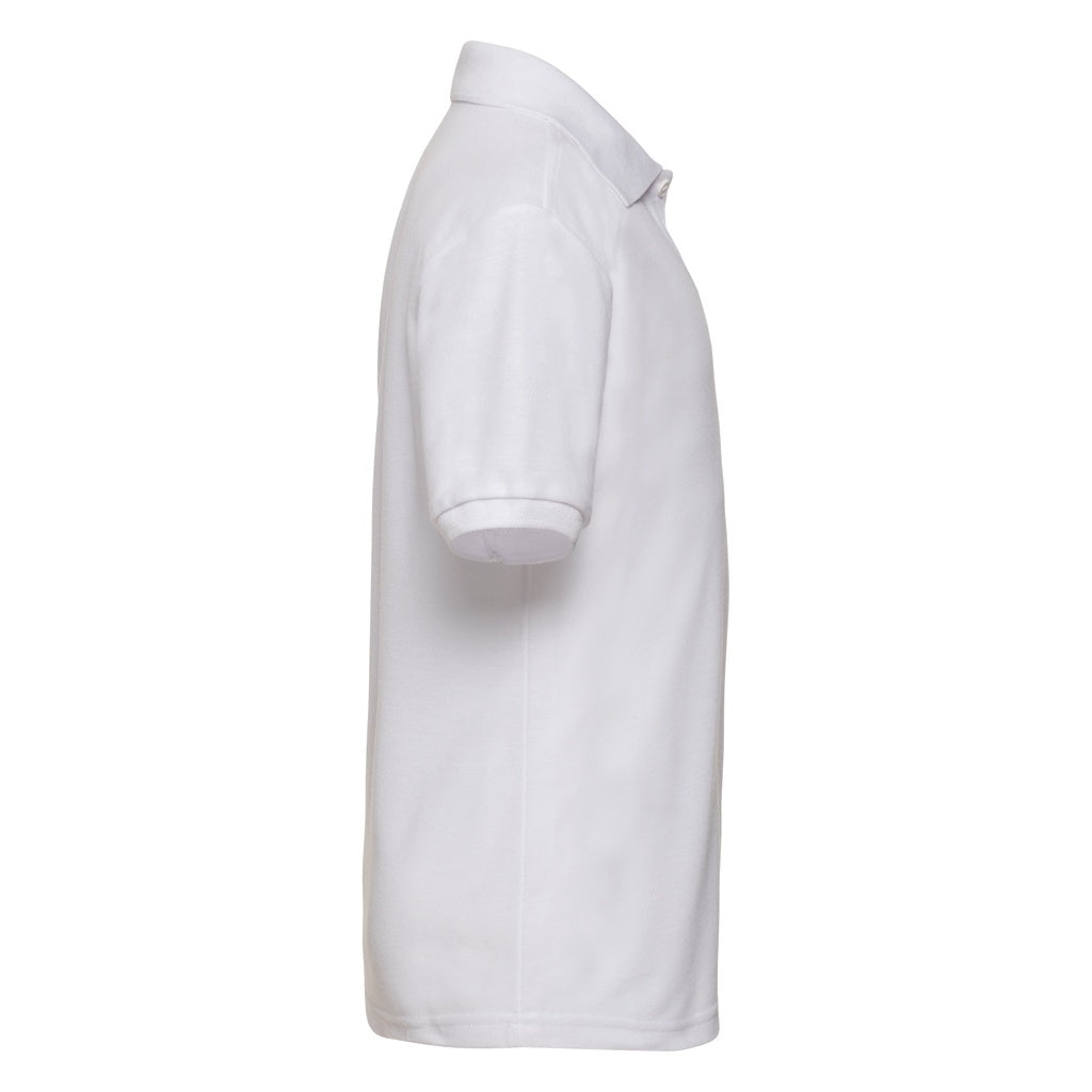 White - Side - Fruit Of The Loom Childrens-Kids Unisex 65-35 Pique Polo Shirt (Pack of 2)