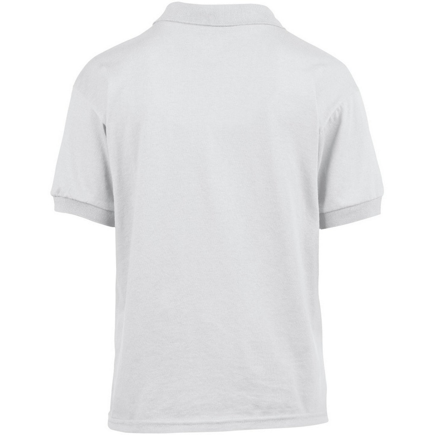 White - Back - Gildan DryBlend Childrens Unisex Jersey Polo Shirt (Pack Of 2)
