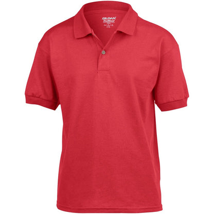 Red - Front - Gildan DryBlend Childrens Unisex Jersey Polo Shirt (Pack Of 2)