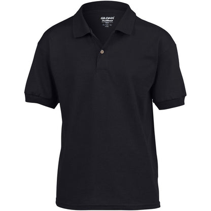 Black - Front - Gildan DryBlend Childrens Unisex Jersey Polo Shirt (Pack Of 2)