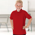 Classic Red - Back - Jerzees Schoolgear Childrens 65-35 Pique Polo Shirt (Pack of 2)