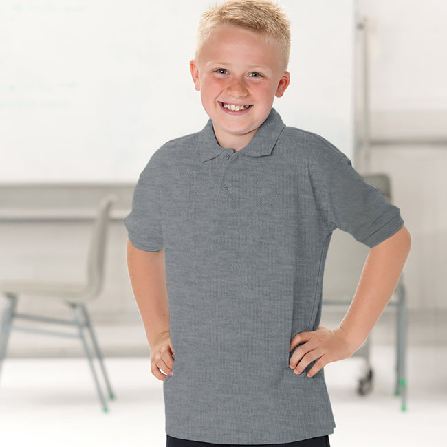 Light Oxford - Back - Jerzees Schoolgear Childrens 65-35 Pique Polo Shirt (Pack of 2)