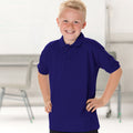 Purple - Back - Jerzees Schoolgear Childrens 65-35 Pique Polo Shirt (Pack of 2)