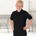 Black - Back - Jerzees Schoolgear Childrens 65-35 Pique Polo Shirt (Pack of 2)
