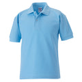 Sky Blue - Front - Jerzees Schoolgear Childrens 65-35 Pique Polo Shirt (Pack of 2)