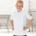 White - Back - Jerzees Schoolgear Childrens 65-35 Pique Polo Shirt (Pack of 2)