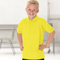 Yellow - Back - Jerzees Schoolgear Childrens 65-35 Pique Polo Shirt (Pack of 2)
