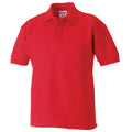 Bright Red - Front - Jerzees Schoolgear Childrens 65-35 Pique Polo Shirt (Pack of 2)