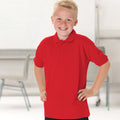 Bright Red - Back - Jerzees Schoolgear Childrens 65-35 Pique Polo Shirt (Pack of 2)