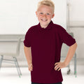Burgundy - Back - Jerzees Schoolgear Childrens 65-35 Pique Polo Shirt (Pack of 2)