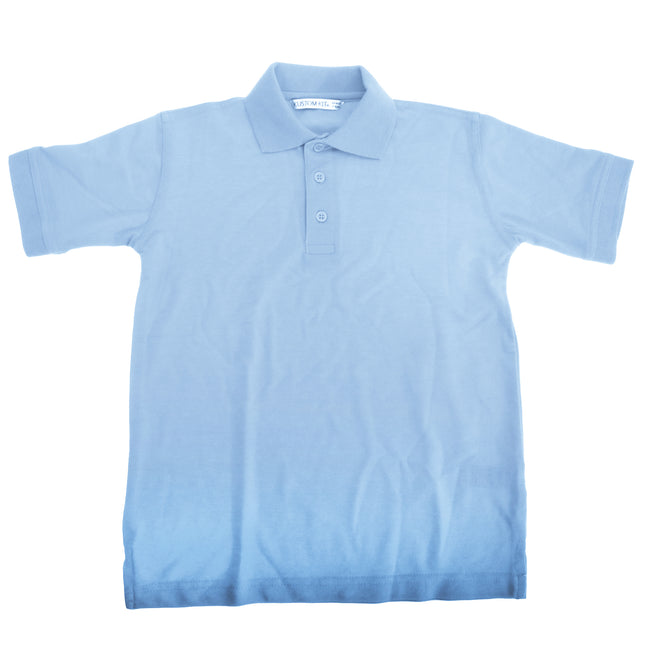 Light Blue - Front - Kustom Kit Klassic Childrens Superwash 60 Polo Shirt (Pack of 2)