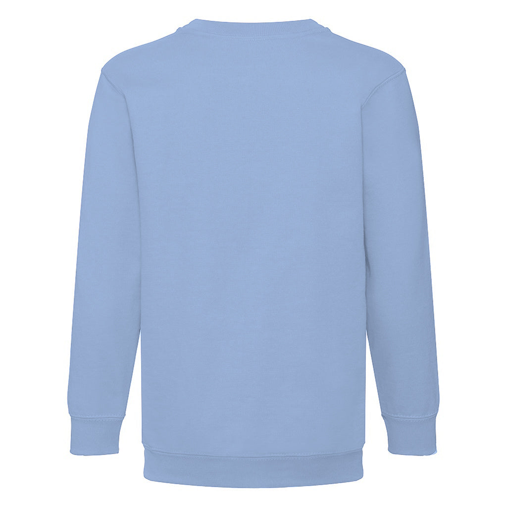 Sky Blue - Back - Fruit Of The Loom Childrens Unisex Set In Sleeve Sweatshirt (Pack of 2)