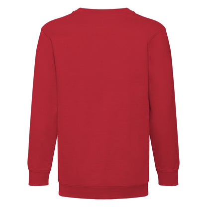 Red - Back - Fruit Of The Loom Childrens Unisex Set In Sleeve Sweatshirt (Pack of 2)