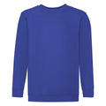 Royal - Front - Fruit Of The Loom Childrens Unisex Set In Sleeve Sweatshirt (Pack of 2)