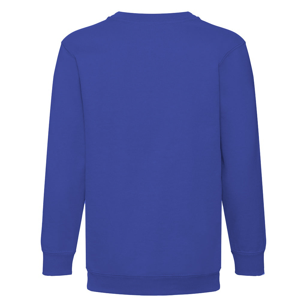 Royal - Back - Fruit Of The Loom Childrens Unisex Set In Sleeve Sweatshirt (Pack of 2)