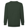 Bottle Green - Back - Fruit Of The Loom Childrens Unisex Set In Sleeve Sweatshirt (Pack of 2)