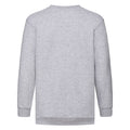 Heather Grey - Back - Fruit Of The Loom Childrens Unisex Set In Sleeve Sweatshirt (Pack of 2)