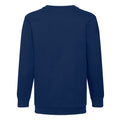 Navy - Back - Fruit Of The Loom Childrens Unisex Set In Sleeve Sweatshirt (Pack of 2)